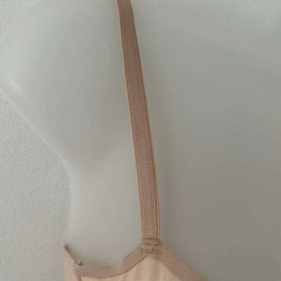 Aerie Smoothez Mesh Unlined Flexible Underwire Semi-Sheer Bra Sands 34 B New - Picture 3 of 10